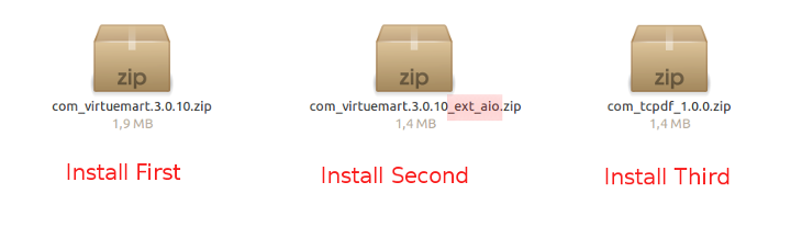 Virtuemart 3 install files